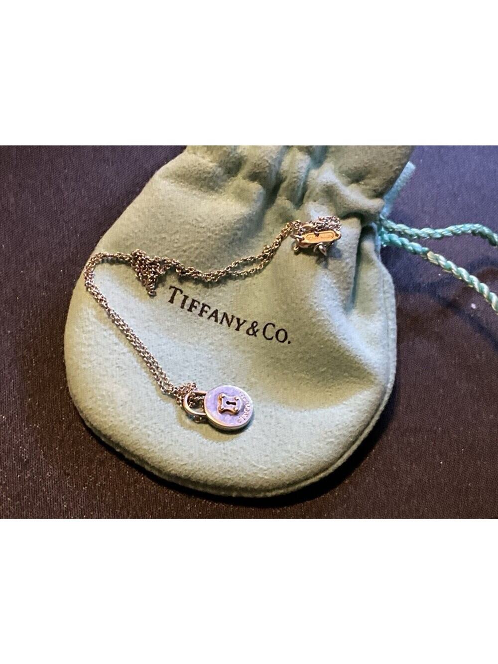 Tiffany and Co 16in 925 Silver Necklace with Lock Pendant
